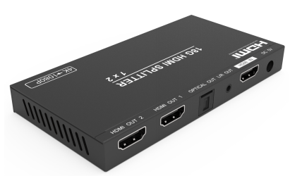 HDMI Splitter with Audio Extractor and Downscaler (HDMI 2.0b)
