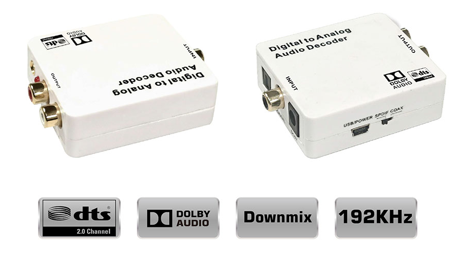 Digital Audio to Analog converter with dolby DTS downmix