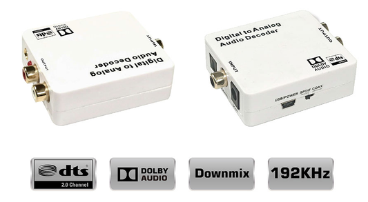 Digital Audio to Analog converter with dolby DTS downmix