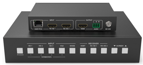 HDMI (1.4b) Presentation Switcher 6x1 with HDBaseT