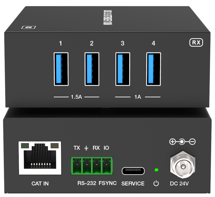 USB 3.2 Extender over Cat6 100m